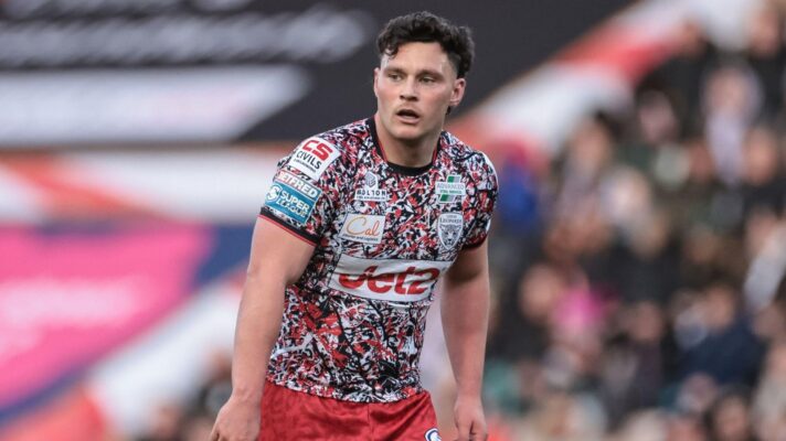 Lachlan Lam in action for Leigh Leopards in 2026