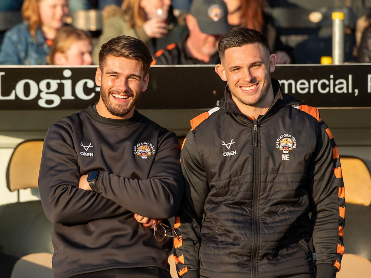 Jacques O'Neill and Niall Evalds Castleford Tigers SWpix