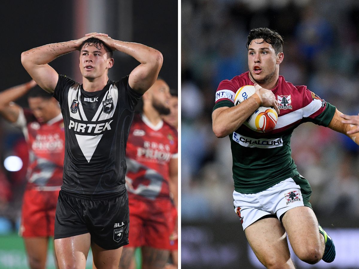 Joey Manu and Mitchell Moses New Zealand v Lebanon