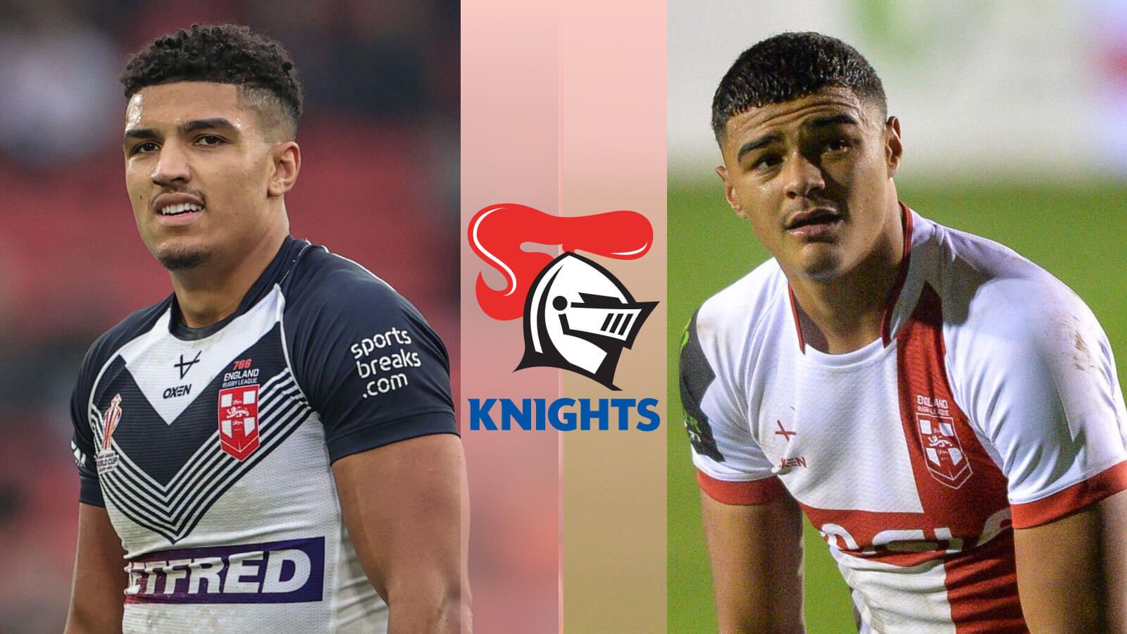 Kai Pearce-Paul and Will Pryce Newcastle Knights Alamy