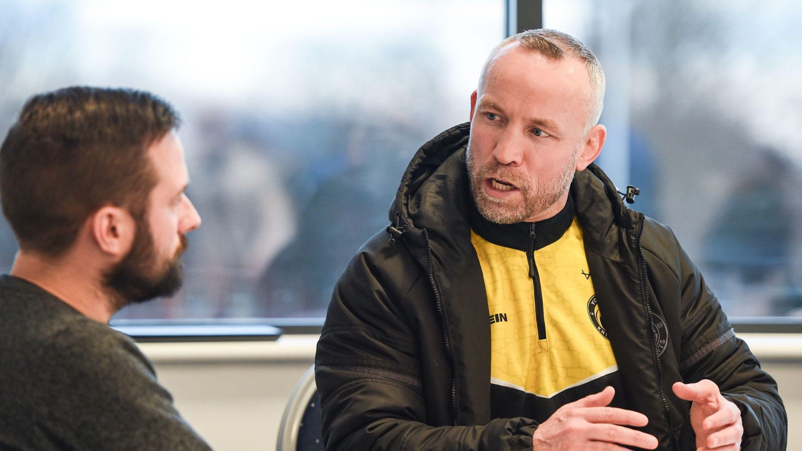 Andrew Henderson pictured at the 2024 Championship season launch during his time as York's head coach