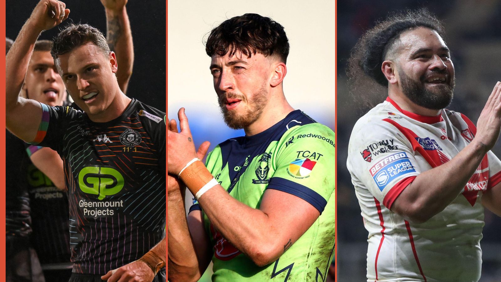 Jai Field Wigan Warriors Matty Ashton Warrington Wolves Konrad Hurrell St Helens Power Rankings Alamy