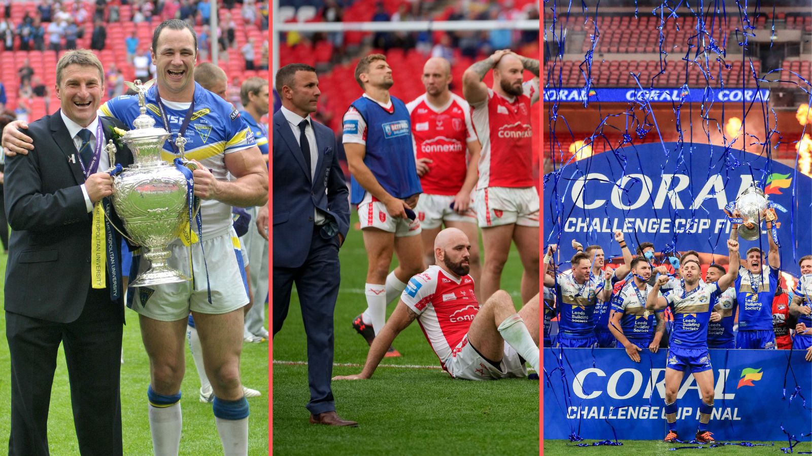 Warrington Wolves 2012, Hull KR 2023, Leeds Rhinos 2020