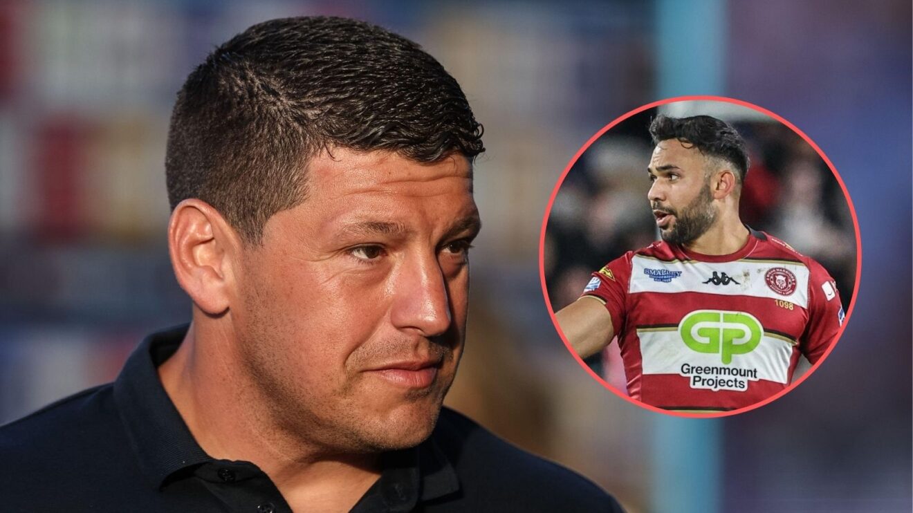 Wigan Warriors head coach Matt Peet and Bevan French
