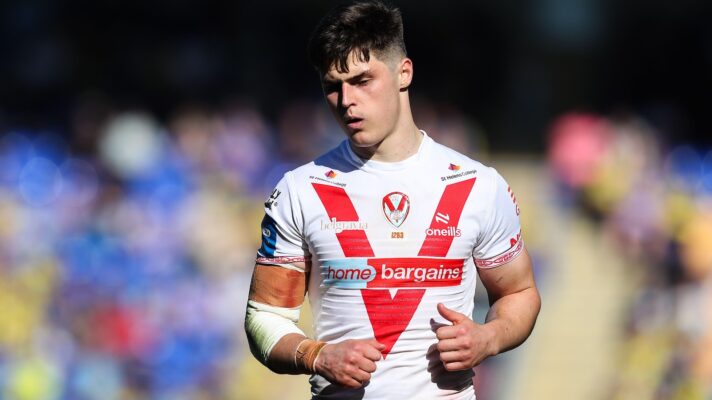 Jon Bennison in action for St Helens in 2025