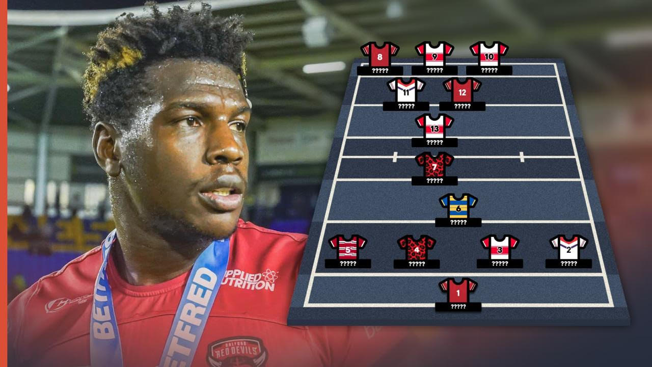 Salford Red Devils prop Justin Sangare over the Team of the Week.
