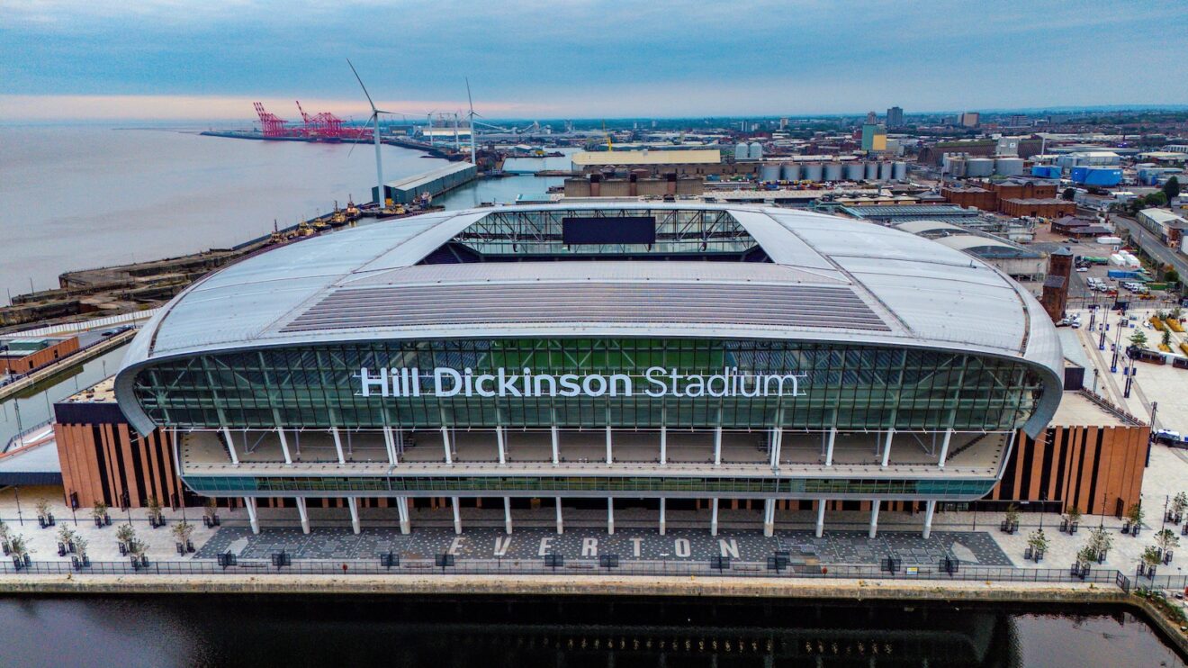 A general external view of the Hill Dickinson Stadium