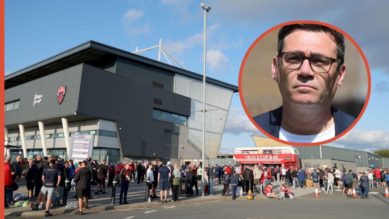 Andy Burnham Salford Red Devils