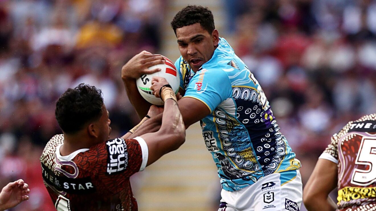 Jacob Alick-Wiencke in action for Gold Coast Titans in 2024