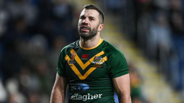 James Tedesco in action for Australia in the 2022 World Cup