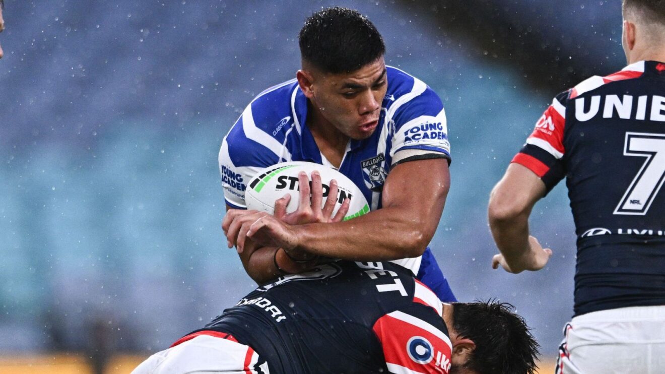 Chris Patolo in action for Canterbury Bulldogs in 2024