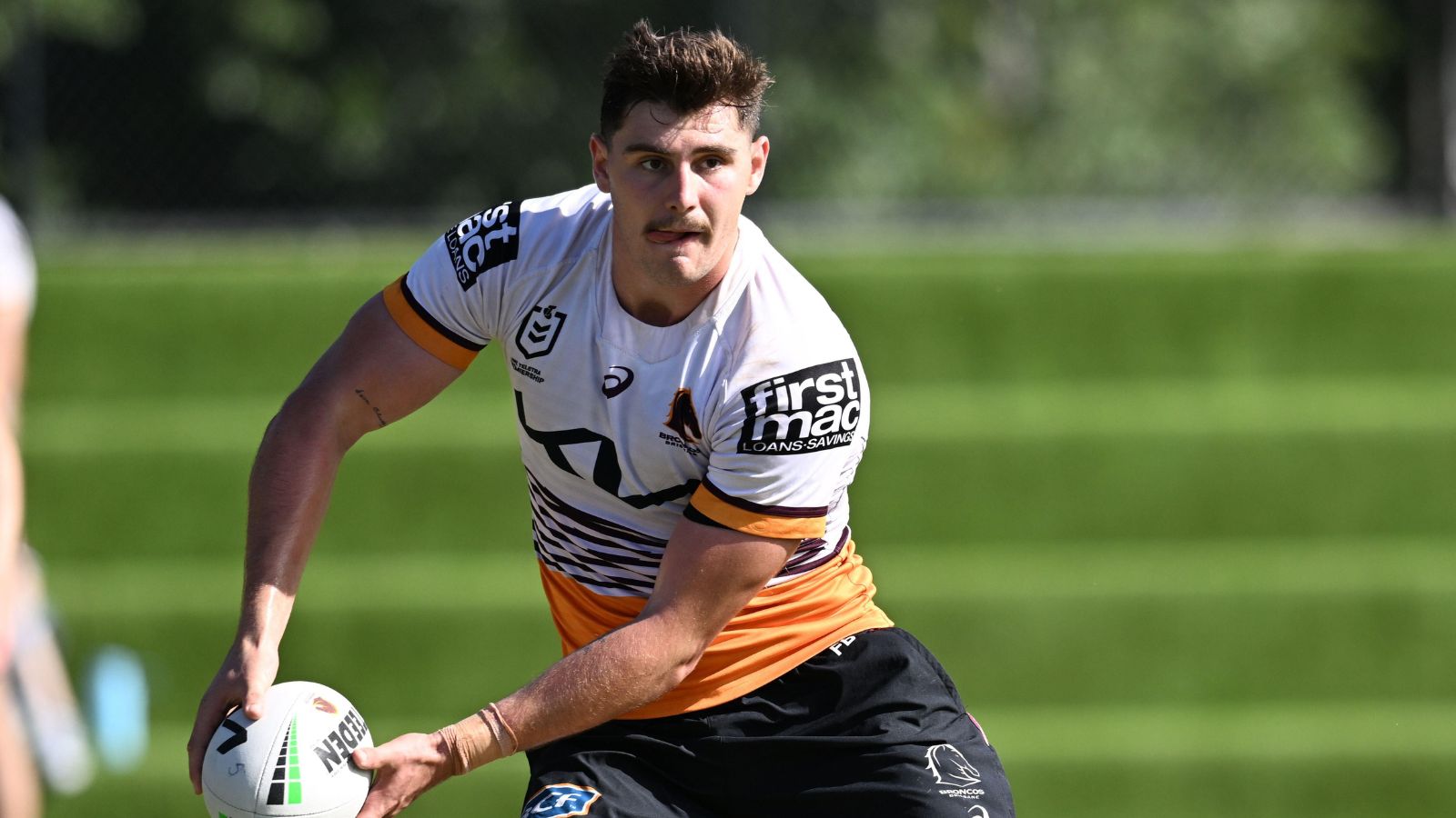 Fletcher Baker pictured during a Brisbane Broncos training session
