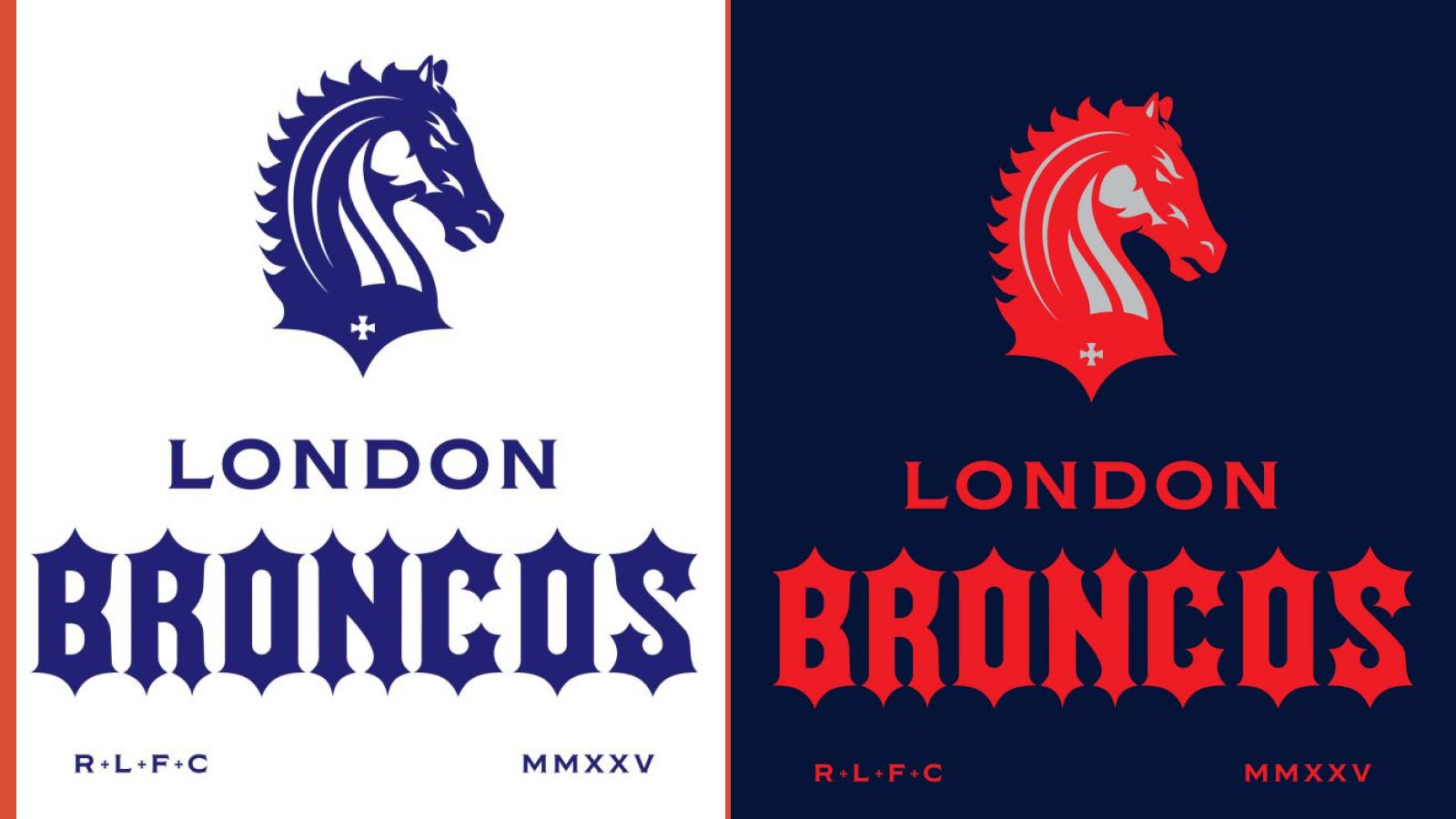 A split image of the new London Broncos badge