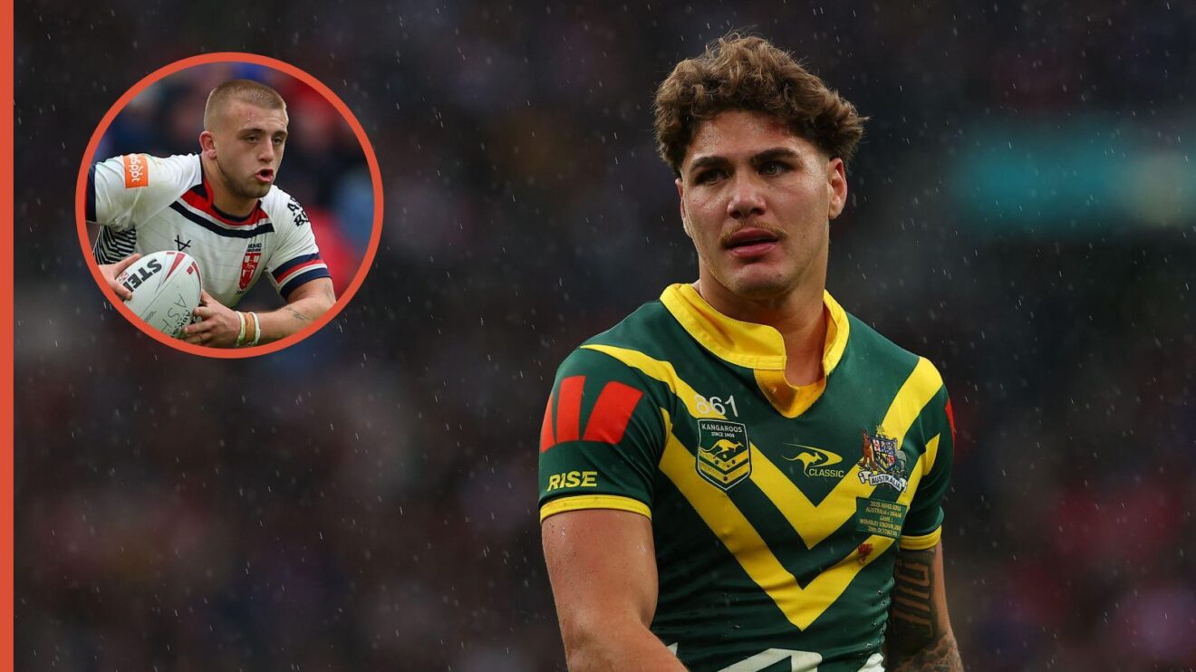 A two layer image of Reece Walsh and Mikey Lewis