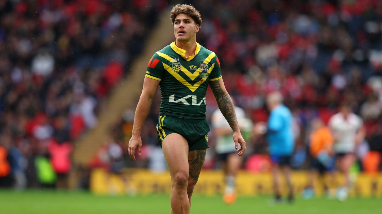 Reece Walsh in action for Australia in the 2025 Ashes Series against England at Wembley