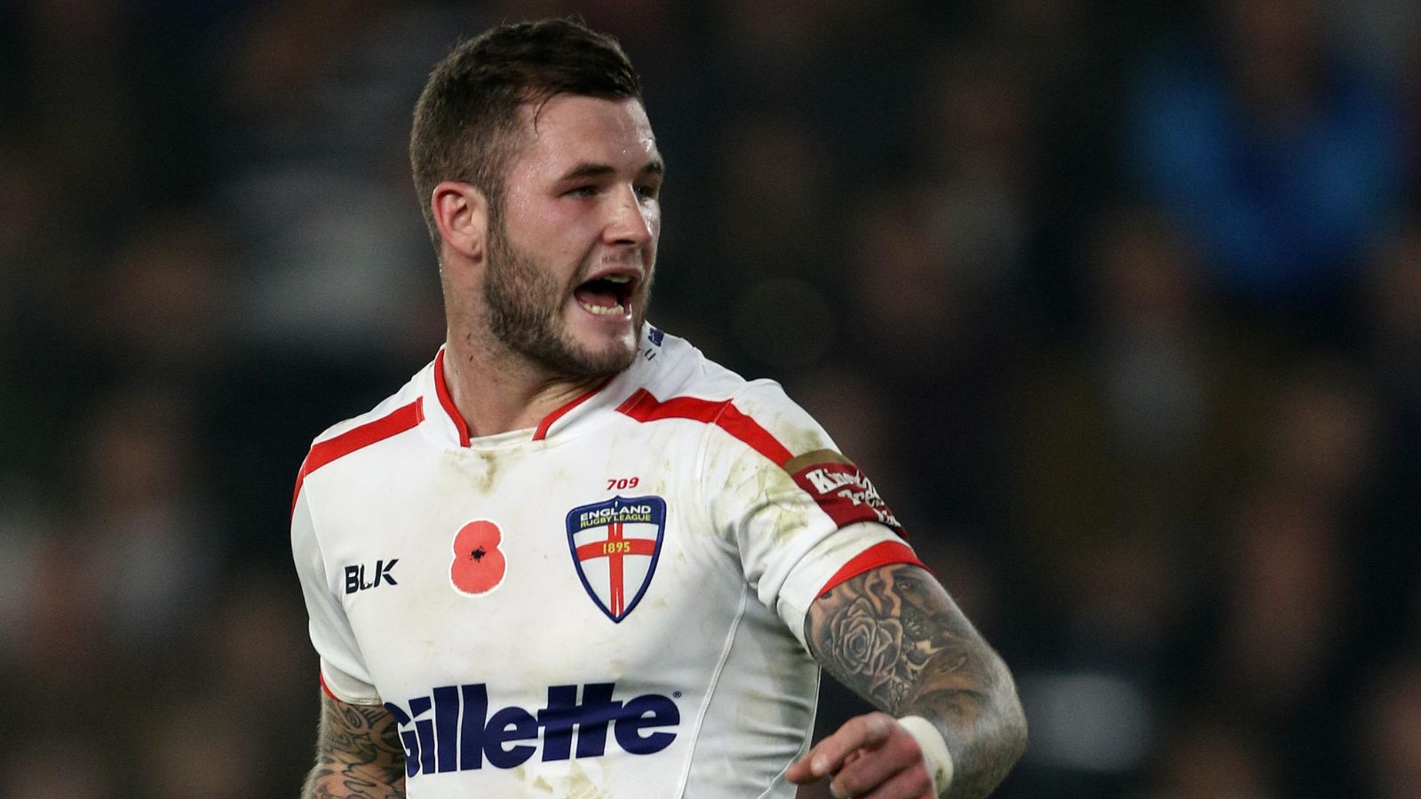 Zak Hardaker in action for England during the 2015 series against New Zealand