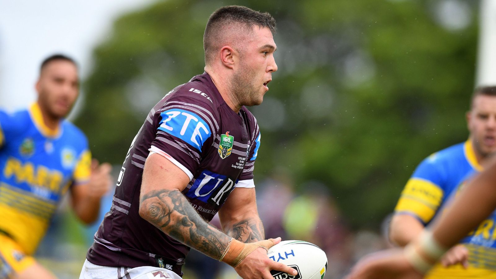 Curtis Sironen in action for Manly Sea Eagles in 2017