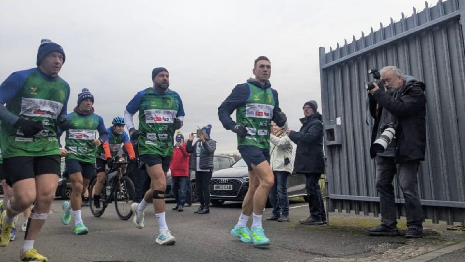 Kevin Sinfield and his team set off during day five of his '7 in 7: Together' challenge in 2025