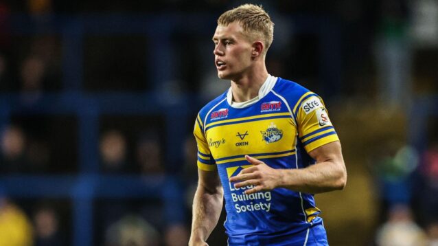 Max Simpson in action for Leeds Rhinos in 2025