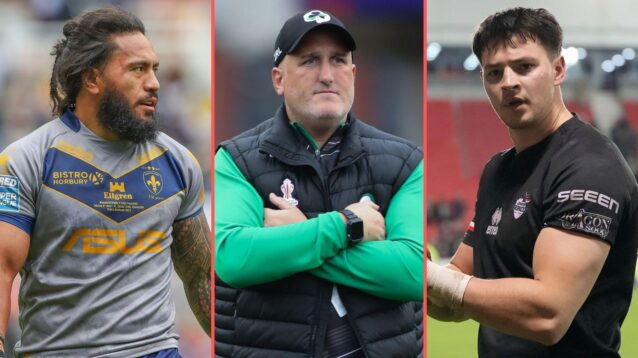 A three-way split-screen of Jorge Taufua, Ged Corcoran and Jordan Williams