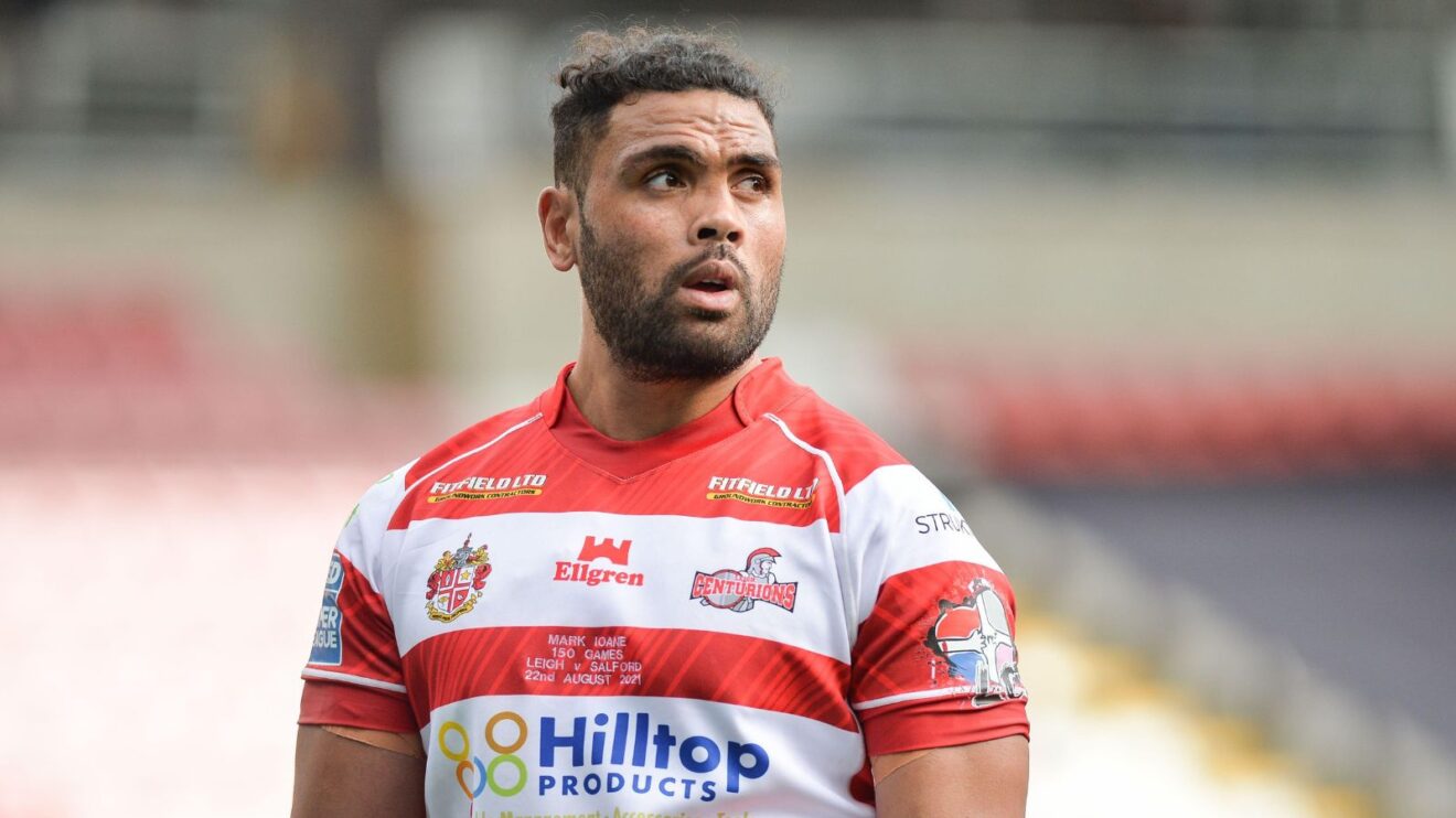 Mark Ioane in action for Leigh in 2021