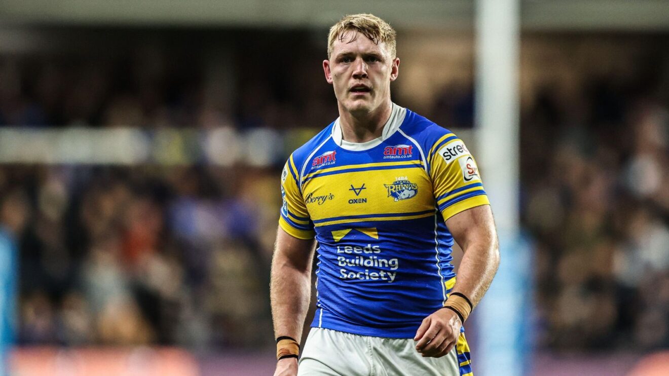 James McDonnell in action for Leeds Rhinos in 2025
