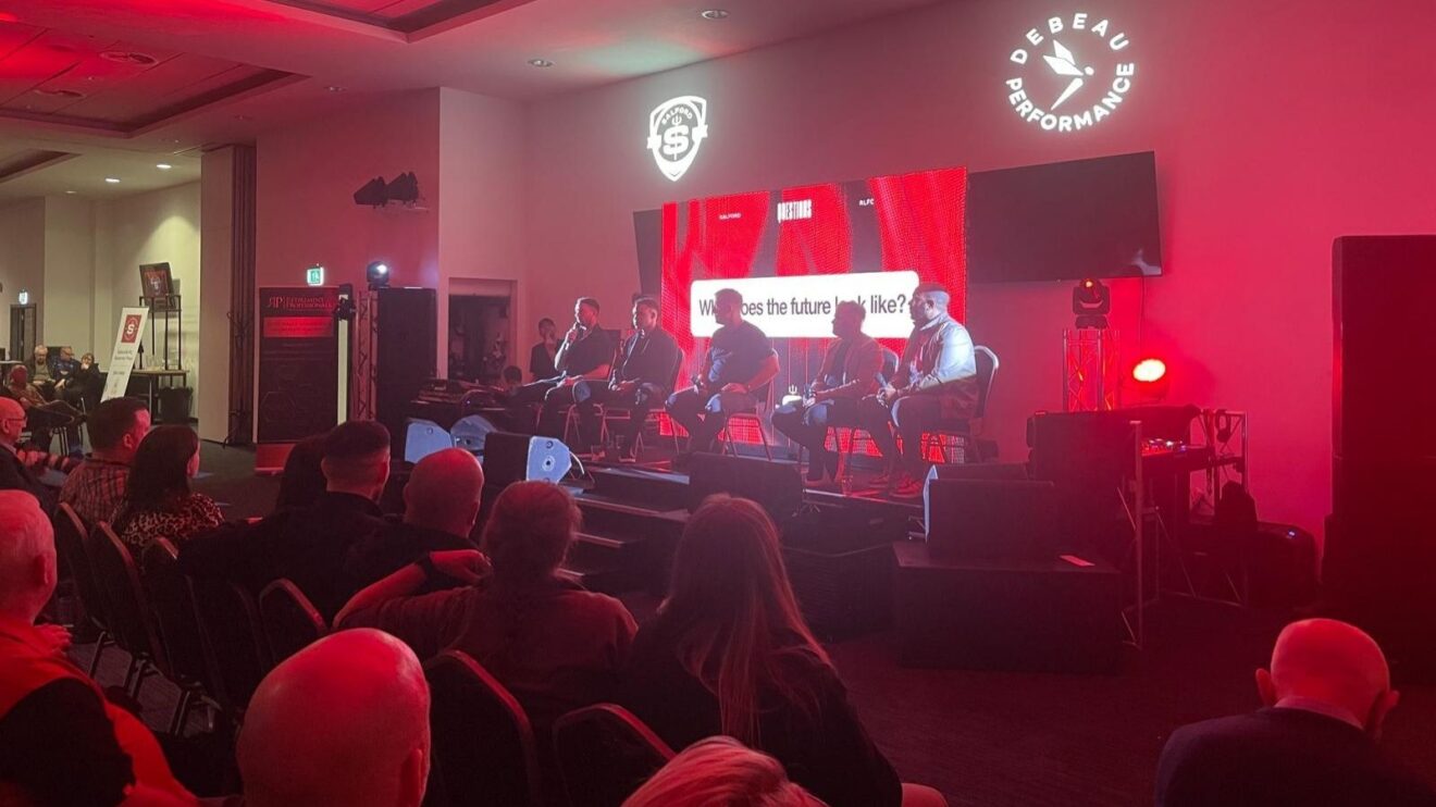 Salford RLFC's ownership group and CEO Ryan Brierley address supporters at a fans' forum