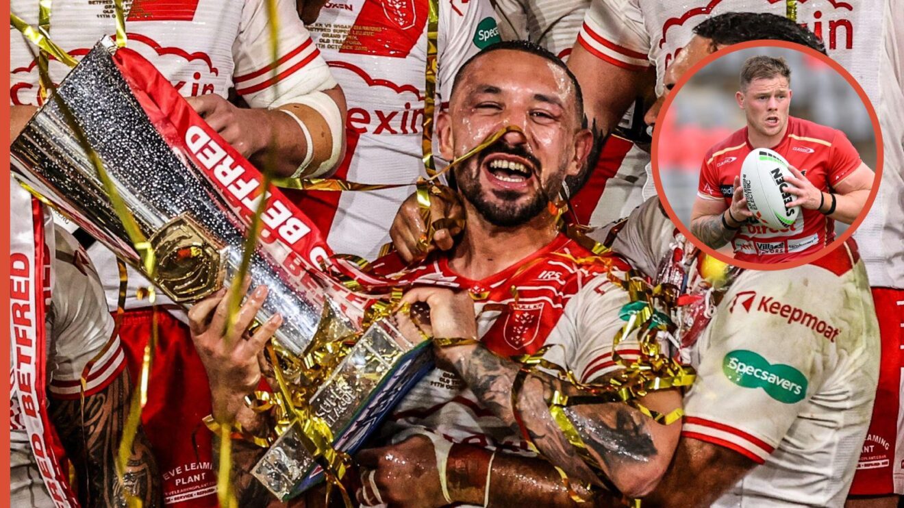 A two layered image of Morgan Knowles and Elliot Minchella