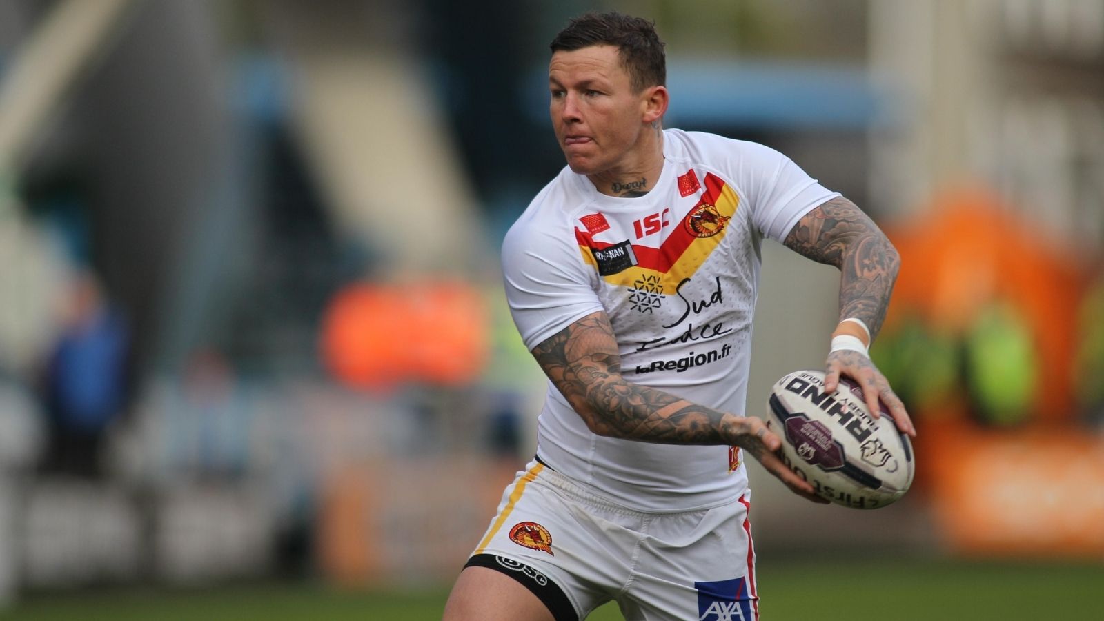 Todd Carney in action for Catalans Dragons in 2016