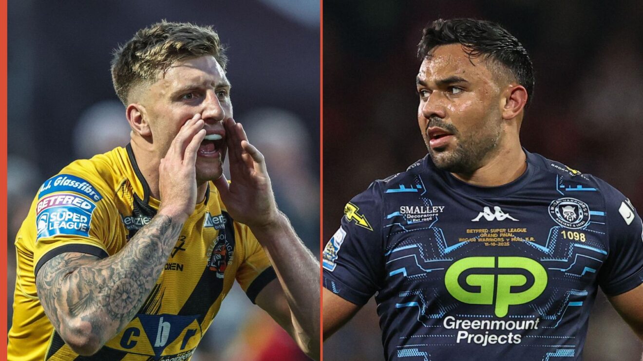 A two panel image of Alex Mellor and Bevan French