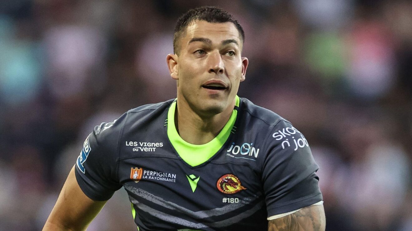 Nick Cotric in action for Catalans Dragons in 2025