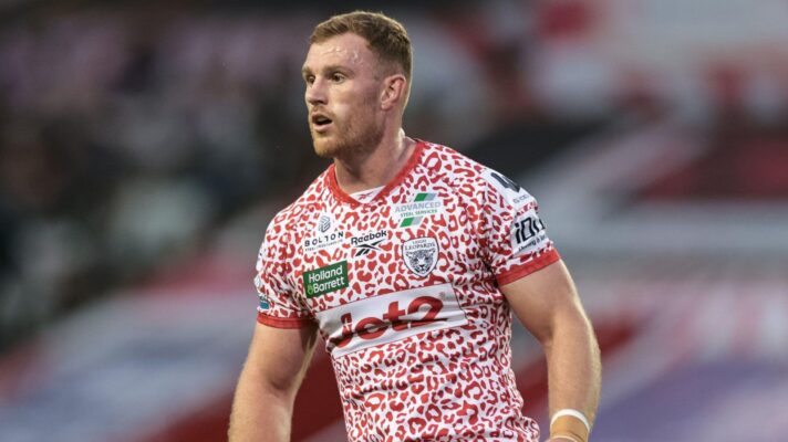 Jack Hughes in action for Leigh Leopards in 2025