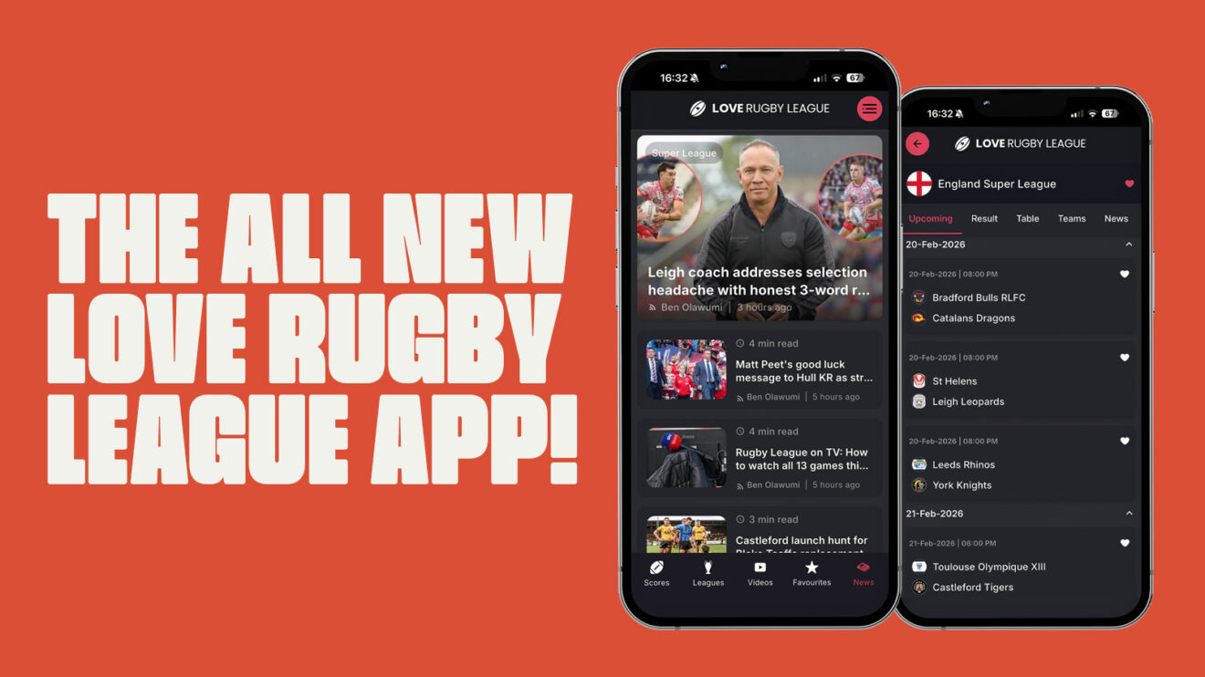 A promotion of the all new Love Rugby League app