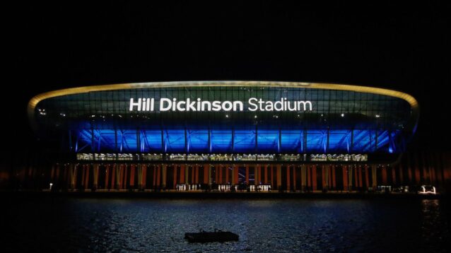 A general view of the outside of the Hill Dickinson Stadium
