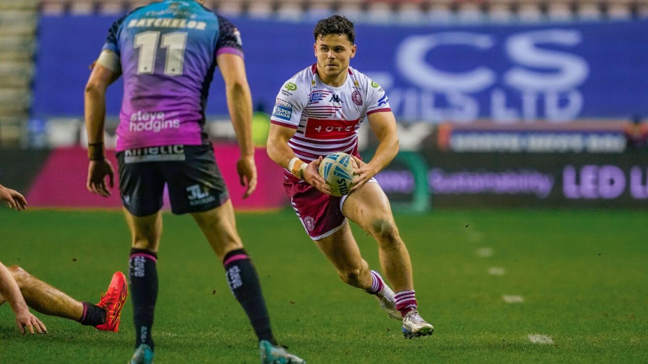 Tom Forber in action for Wigan Warriors in 2026