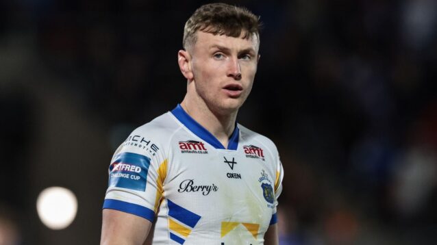 Harry Newman in action for Leeds Rhinos in 2026