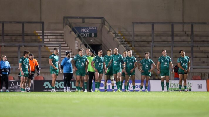 Halifax Panthers players pictured after conceding a try in 2026