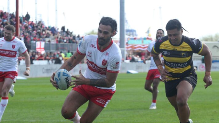 Tyrone May scored a hat-trick for Hull KR against York Knights.