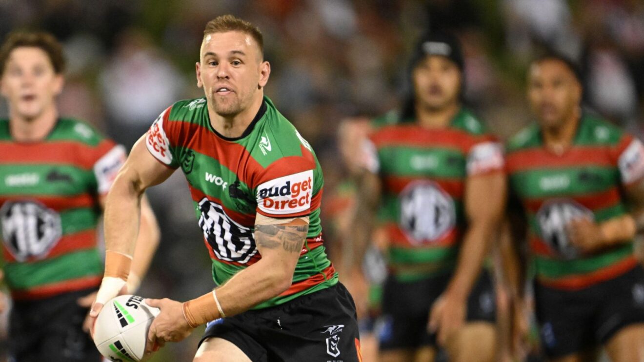 Matt Dufty in action for South Sydney Rabbitohs in 2026