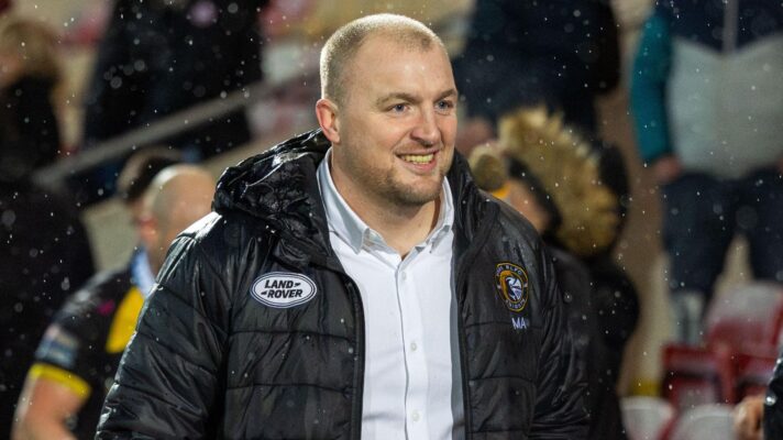 York Knights head coach Mark Applegarth all smiles following a win in 2026