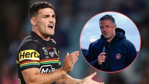 Sam Burgess’ comedic response to Warrington Wolves’ wild Nathan Cleary links