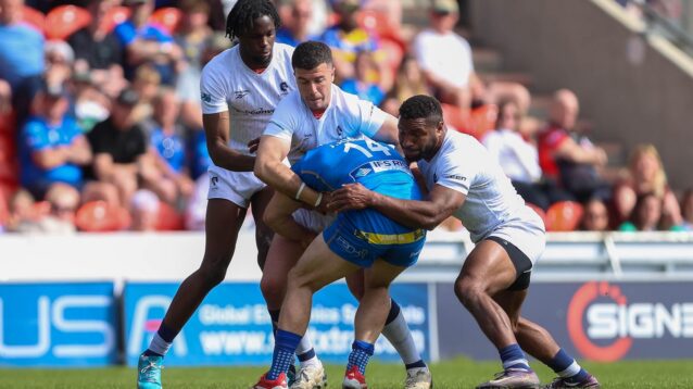 London Broncos in action during a Championship clash against Doncaster in 2026
