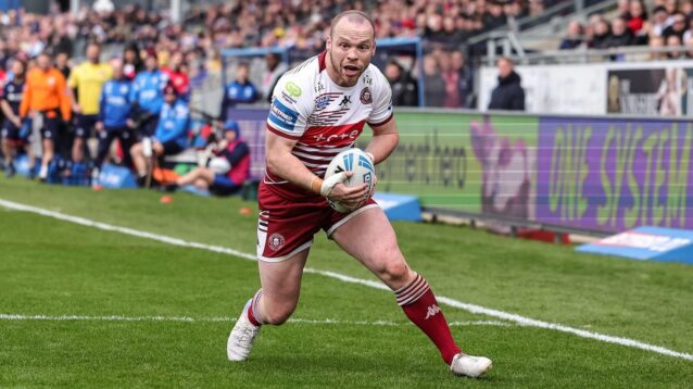 Liam Marshall in action for Wigan Warriors in 2026