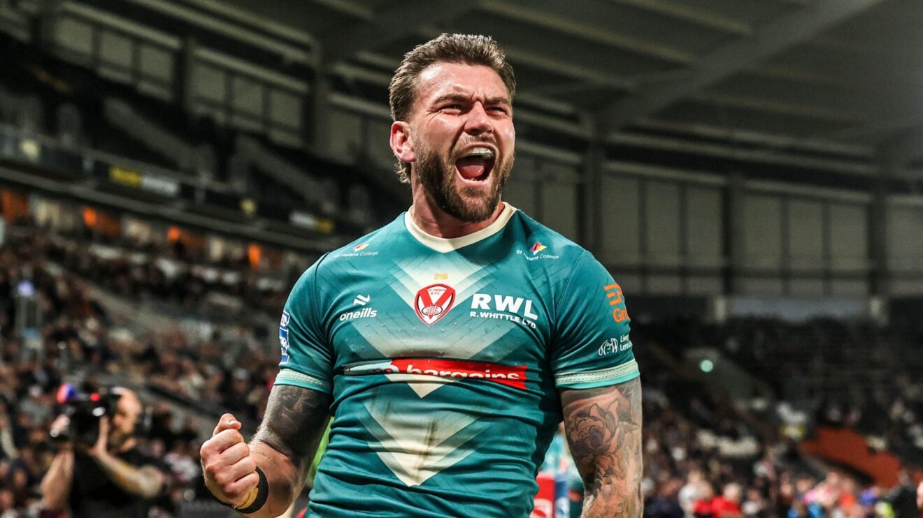 Kyle Feldt in action for St Helens in 2026.