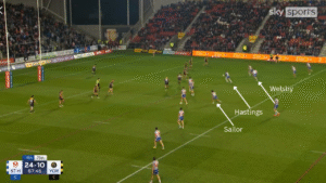 The build-up to Jack Welsby's try.