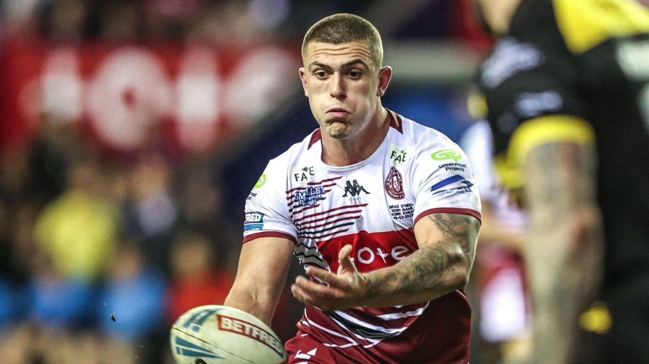 Brad O'Neill in action for Wigan Warriors in 2026