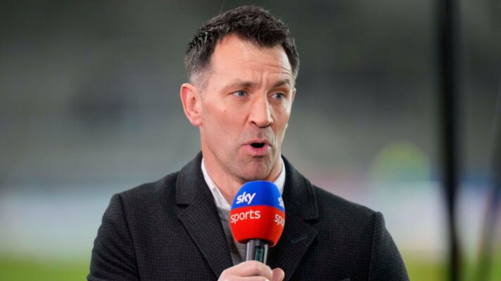 Paul Sculthorpe speaks during an appearance on Sky Sports