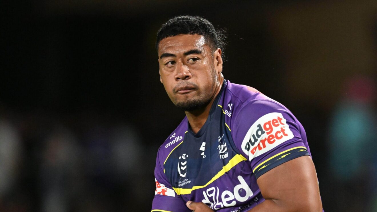 Melbourne Storm prop Lazarus Vaalepu.