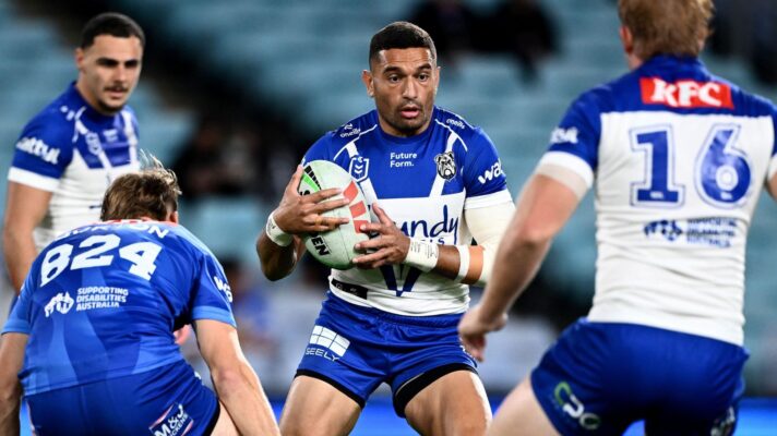 Marcelo Montoya warms up ahead of a Canterbury Bulldogs game in 2026