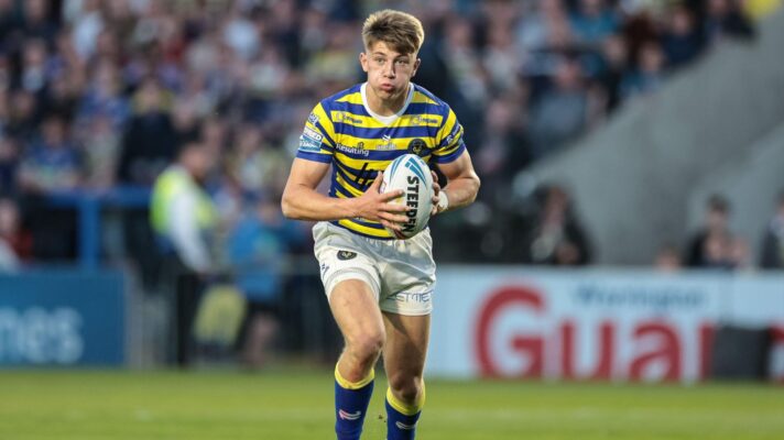 Ewan Irwin in action for Warrington Wolves in 2026